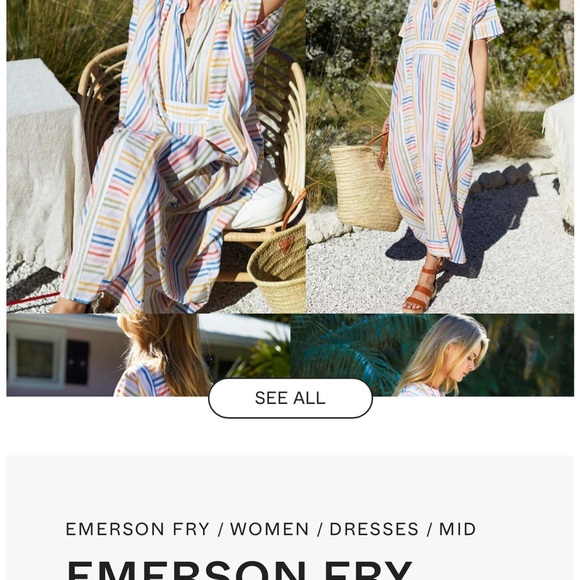 Emerson Fry Multicolor Striped Swim Coverup - Picture 3 of 6